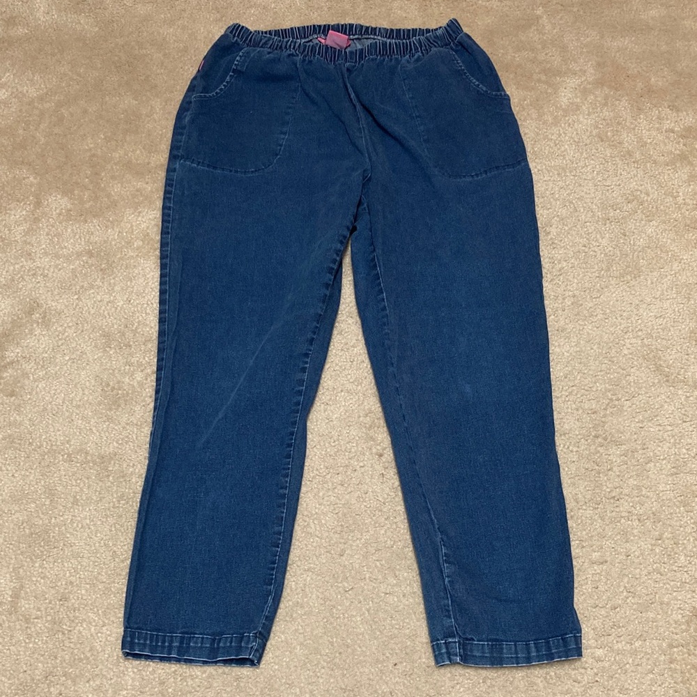 Woman Within Dark Blue Ankle Jeans